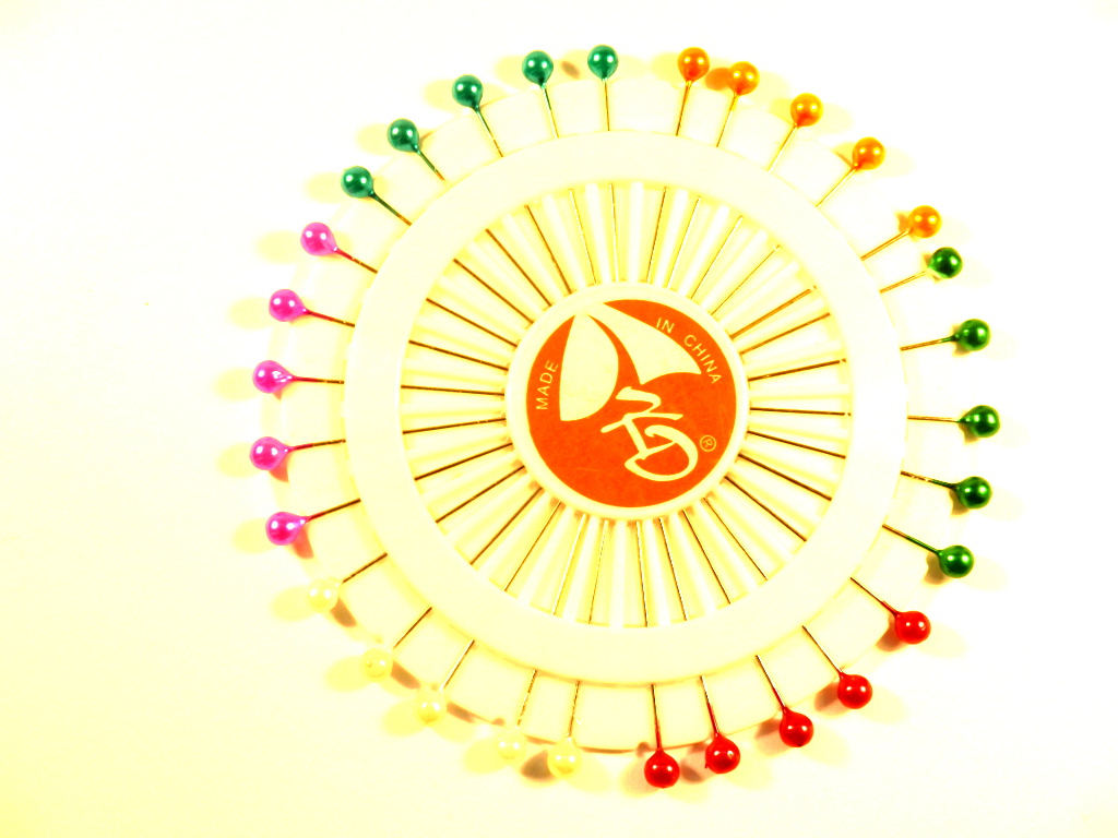 Szpilki z główką perłową 51mm - krążek duży