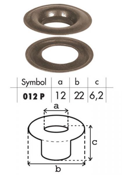 Oczko stalowe 12mm O12/P