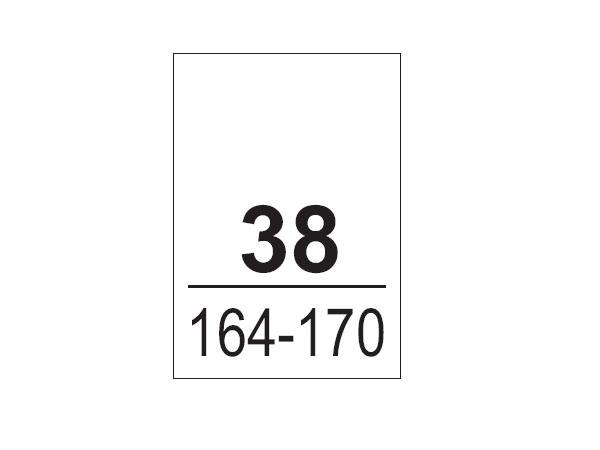 Wszywki koszulowe 38, 164-170