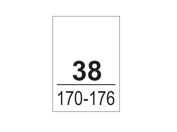 Wszywki koszulowe 38, 170-176