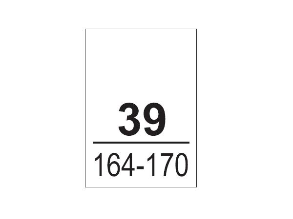 Wszywki koszulowe 39, 164-170