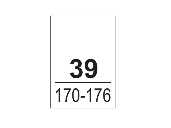 Wszywki koszulowe 39, 170-176