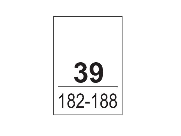 Wszywki koszulowe 39, 182-188