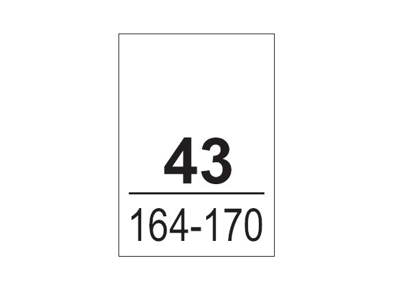 Wszywki koszulowe 43, 164-170