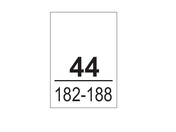 Wszywki koszulowe 44, 182-188