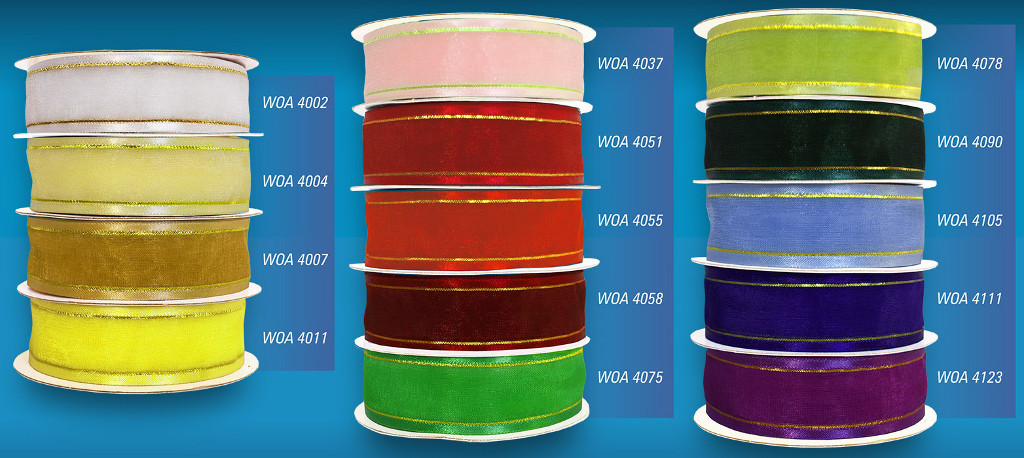 Wstążka 25mm szyfonowa ozdobna