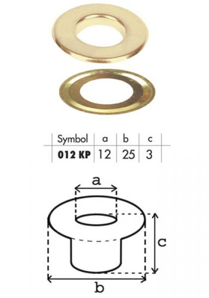 Oczko stalowe 12mm O12KP