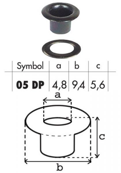 Oczko stalowe 05mm O05DP