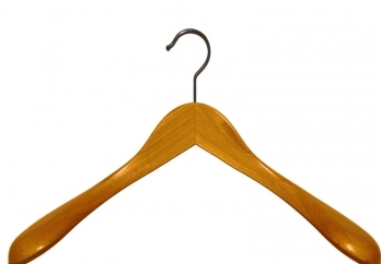 Wieszak drewniany garniturowy 50-543 bez poprzeczki