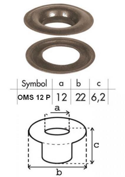 Oczko nierdzewne 12mm OMS12/P