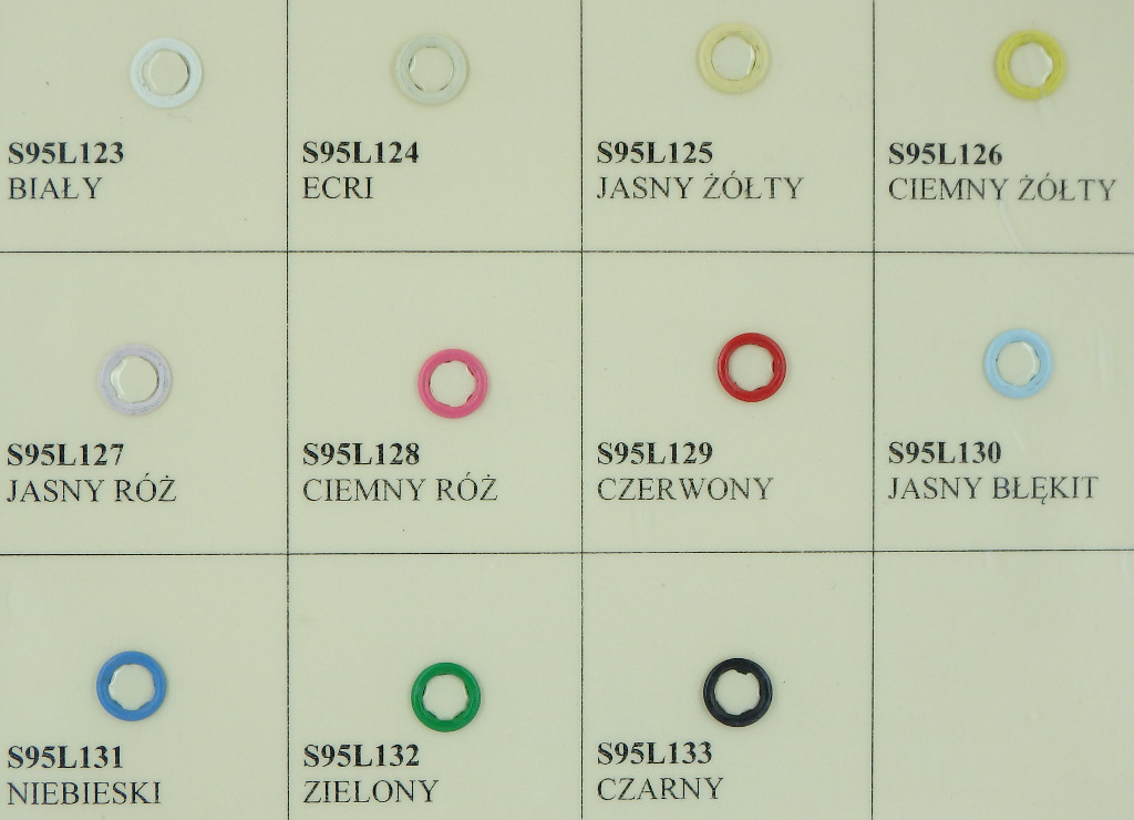 Spring 09,5mm nierdzewny kolory