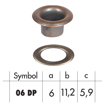 Oczko stalowe 06mm O06DP