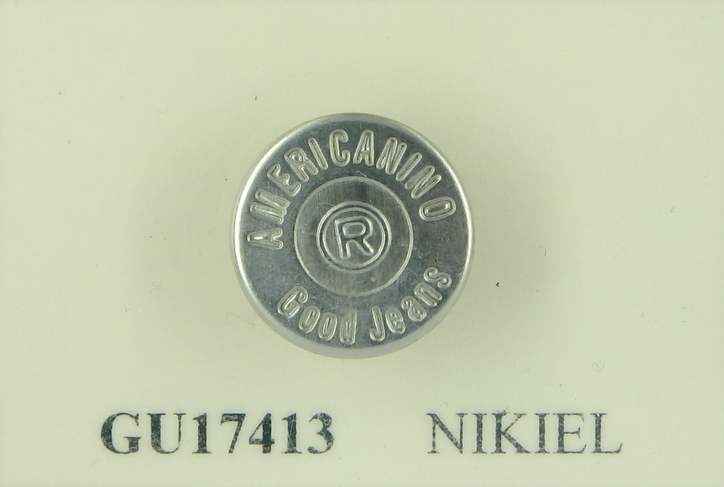 guzik 17mm nierdzewny AMERICANINO stopka plastik