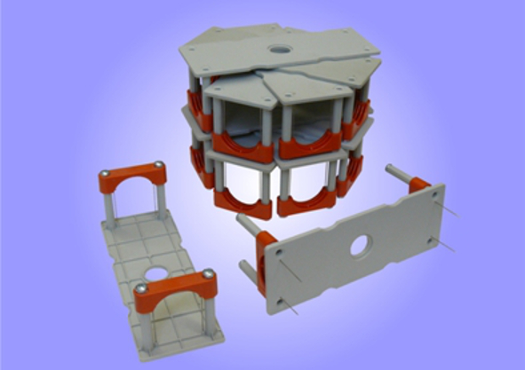 Klamra zabezpieczająca do tkanin w kratę, pasy i inne wzory