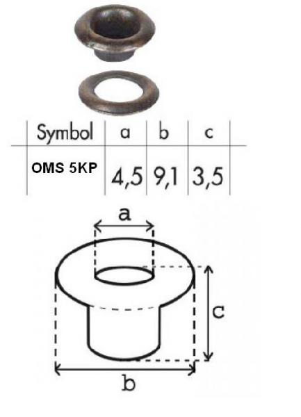 Oczko nierdzewne 05mm OMS5KP