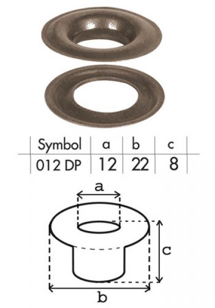 Oczko stalowe 12mm O12DP
