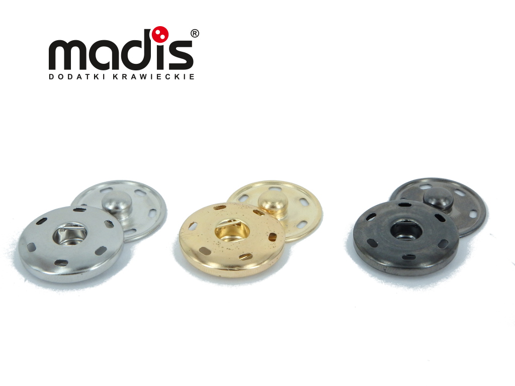 Napa 19mm nierdzewna przyszywana bezniklowa ZP19