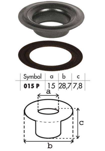 Oczko stalowe 15mm O15/P