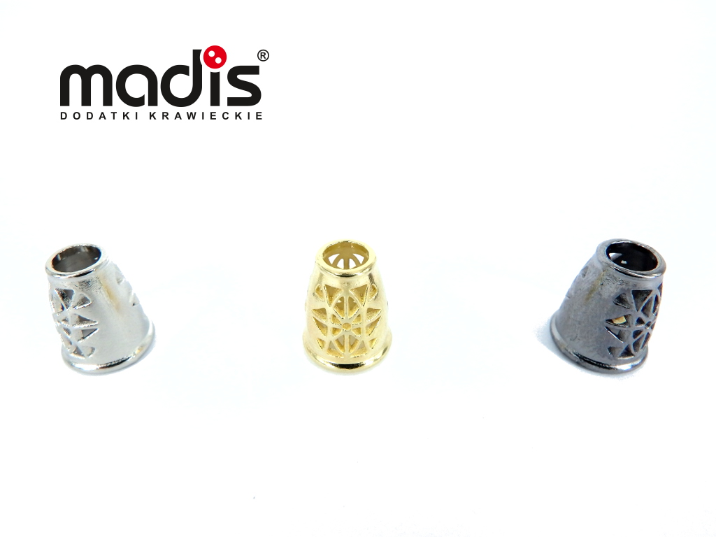 Końcówka do sznurka 5mm AŻUR