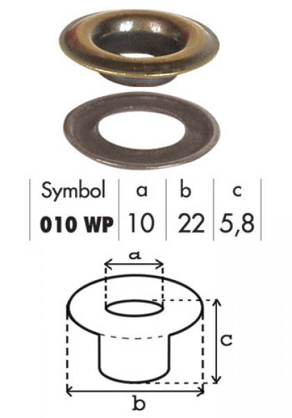 Oczko stalowe 10mm O10WP