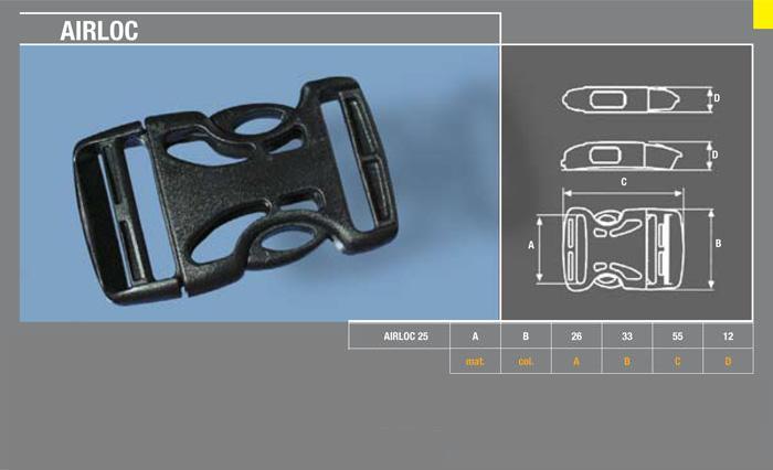 Klamry 25mm AIRLOC 25