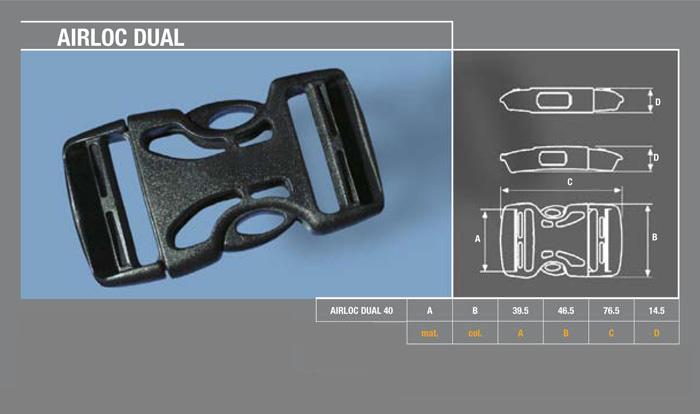 Klamry 40mm AIRLOC DUAL