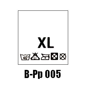 Wszywki przepis prania + rozmiar XL, 40