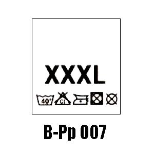 Wszywki przepis prania + rozmiar XXXL, 40°C