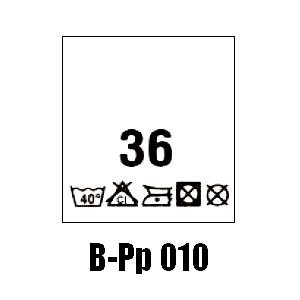 Wszywki przepis prania + rozmiar 36, 40°C