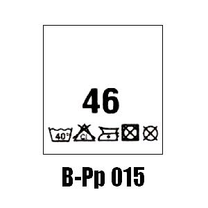 Wszywki przepis prania + rozmiar 46, 40°C