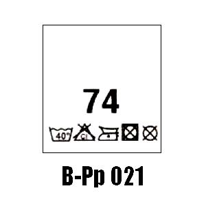 Wszywki przepis prania + rozmiar 74, 40°C