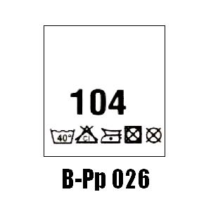 Wszywki przepis prania + rozmiar 104, 40°C