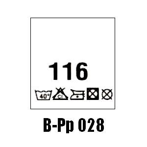 Wszywki przepis prania + rozmiar 116, 40°C