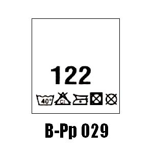 Wszywki przepis prania + rozmiar 122, 40°C