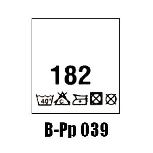 Wszywki przepis prania + rozmiar 182, 40°C