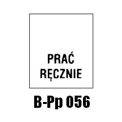 Wszywki przepis prania B-Pp 056 PRAĆ RĘCZNIE