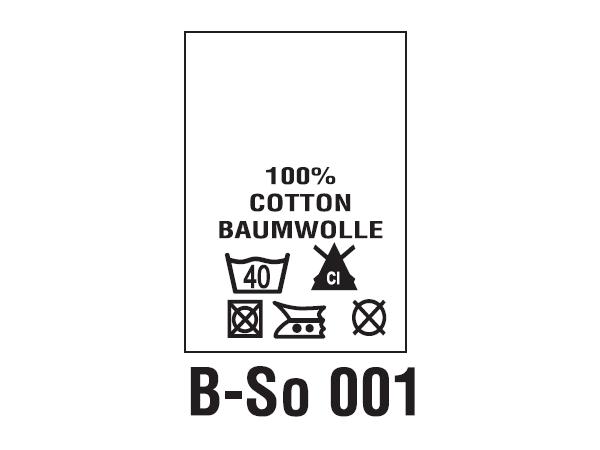 Wszywki surowcowo-ostrzegawcze 100% COTTON, BAUMWOLLE, 40°C