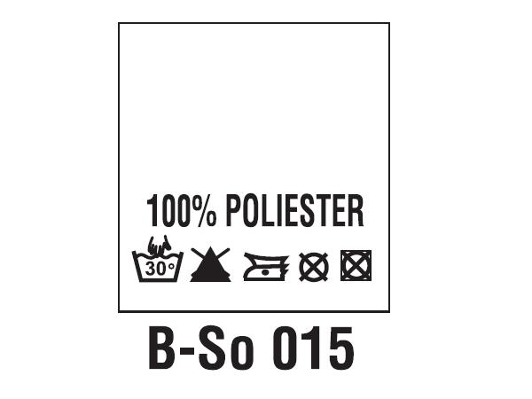 Wszywki surowcowo-ostrzegawcze 100% POLIESTER, 30°C
