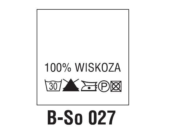 Wszywki surowcowo-ostrzegawcze 100% WISKOZA, 30°C