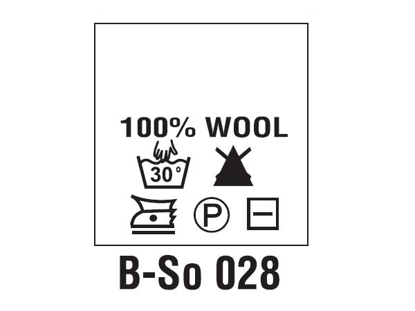 Wszywki surowcowo-ostrzegawcze 100% WOOL, 30°C