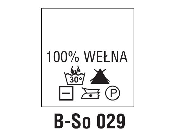Wszywki surowcowo-ostrzegawcze 100% WEŁNA, 30°C