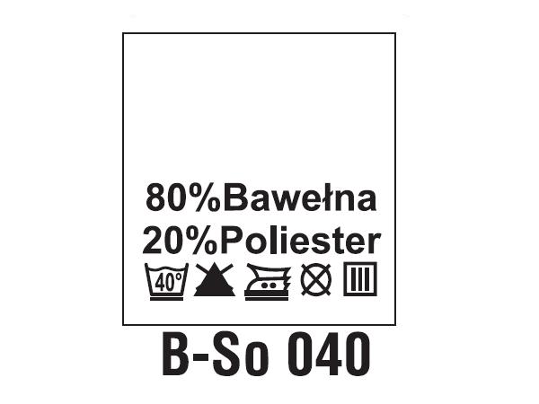 Wszywki surowcowo-ostrzegawcze 80% BAWEŁNA, 20% POLIESTER, 40°C