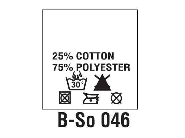 Wszywki surowcowo-ostrzegawcze 25% COTTON, 75% POLYESTER, 30°C