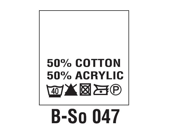 Wszywki surowcowo-ostrzegawcze 50% COTTON, 50% ACRYLIC, 40°C