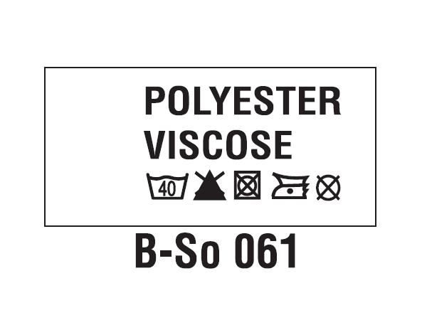 Wszywki surowcowo-ostrzegawcze POLYESTER, VISCOSE, 40°C