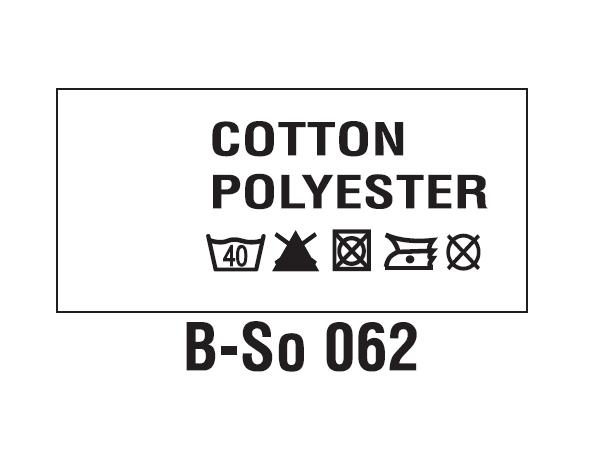 Wszywki surowcowo-ostrzegawcze COTTON, POLYESTER, 40°C