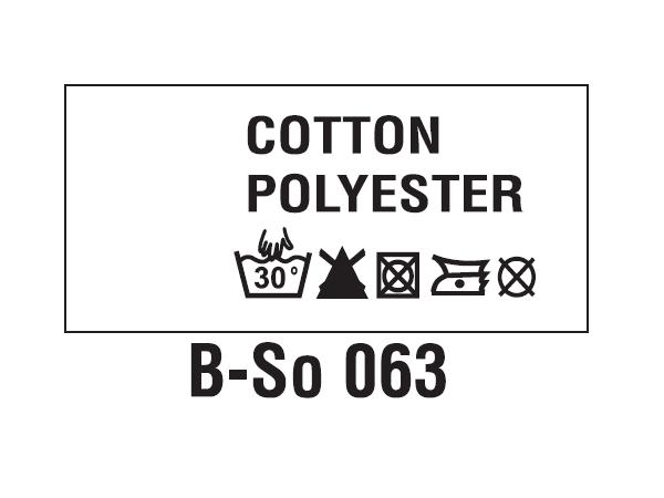 Wszywki surowcowo-ostrzegawcze COTTON, POLYESTER, 30°C