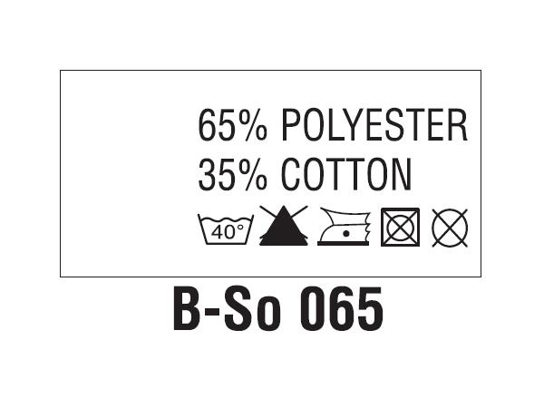 Wszywki surowcowo-ostrzegawcze 65% POLYESTER, 35% COTTON, 40°C