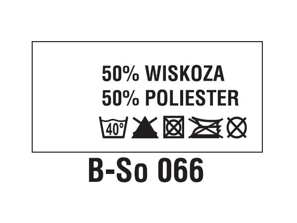 Wszywki surowcowo-ostrzegawcze 50% WISKOZA, 50% POLIESTER, 40°C