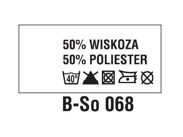 Wszywki surowcowo-ostrzegawcze 50% WISKOZA, 50% POLIESTER, 40°C